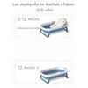 Bañera Plegable con Termómetro, Cojin y más Accesorios Azul