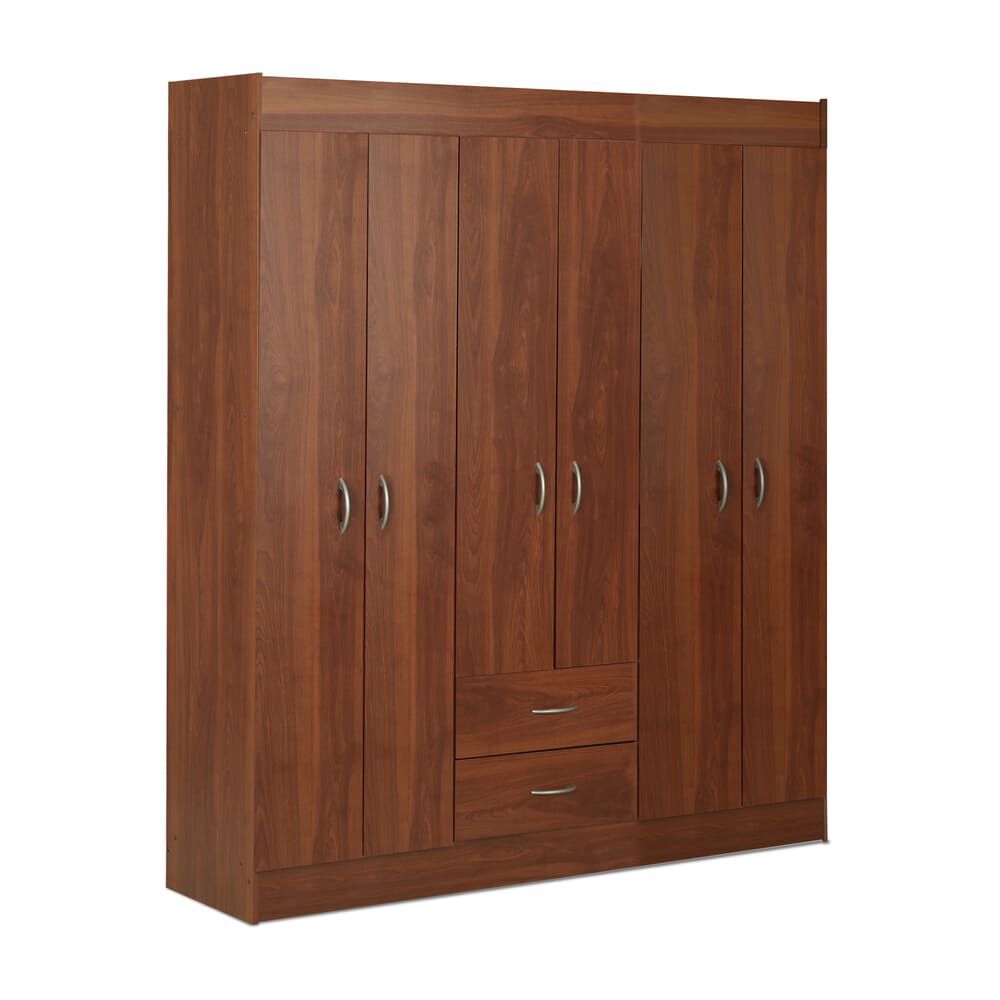 Closet Stanford 6 Puertas 2 Cajones Cerezo