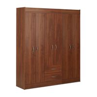 Closet Stanford 6 Puertas 2 Cajones Cerezo