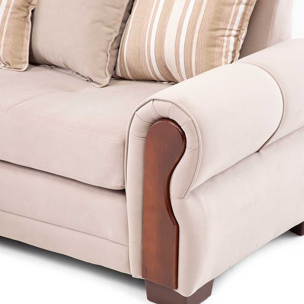 Sof&aacute; Seccional Living Factory Arizona 4 Cuerpos Beige