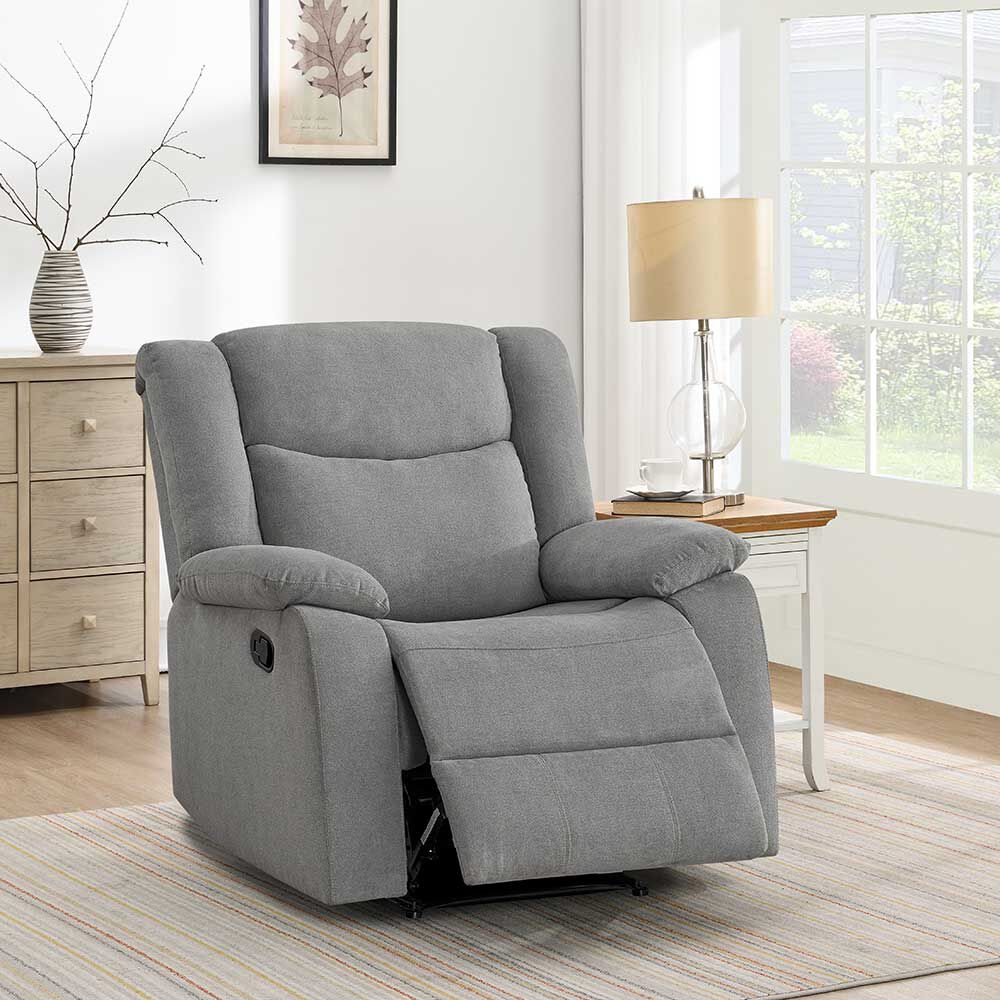 Bergere Reclinable Casanova Denver 1 Cuerpo Gris