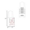 Comoda TUHOME Praga Metalicas 1 Cajon Fresno Europeo