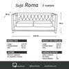 Sof&aacute; Latam Home Cuero Colorado Roma 3 Cuerpos Caramelo