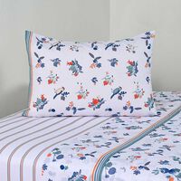 Juego de Sábanas American Family 1 Plaza 144 Hilos Citrus Azul