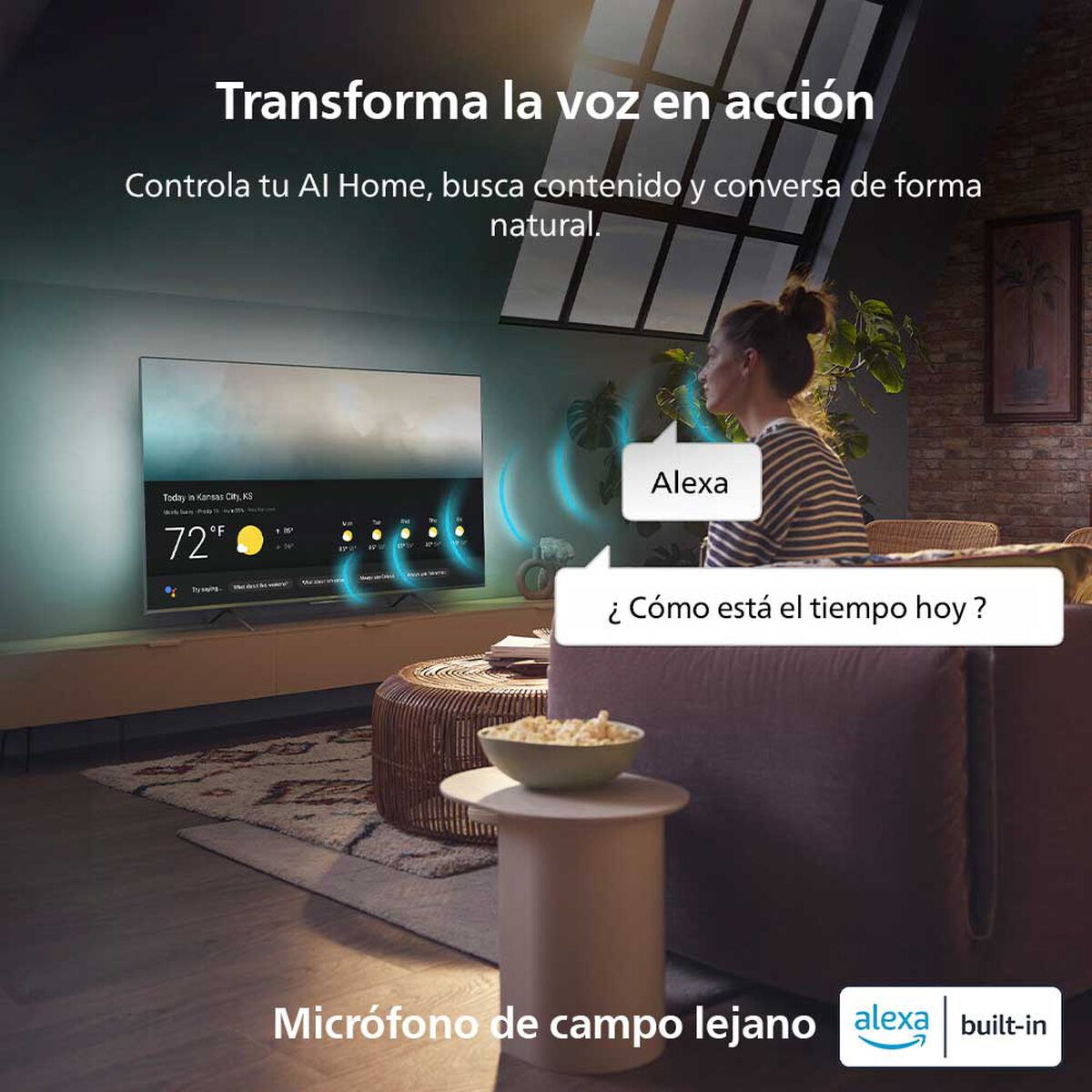 Smart TV QLED 50" Philips 4K UHD Titan OS 50PUD8250