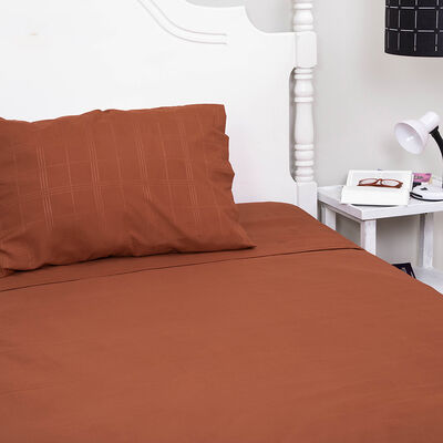 Imagen 2 del producto Juego de Sábanas Doral 1,5 Plazas Embossed Terracota