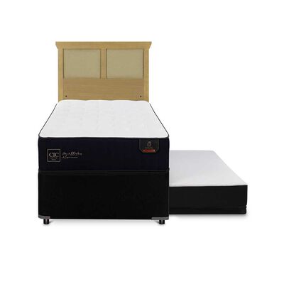 Cama Nido CIC 1,5 Plazas Premium + Respaldo Torino Mostaza