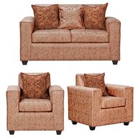 Juego de Living Black Factory Ezeiza Sofá 2 Cuerpos + Dos Sillones 1 Cuerpo Terracota