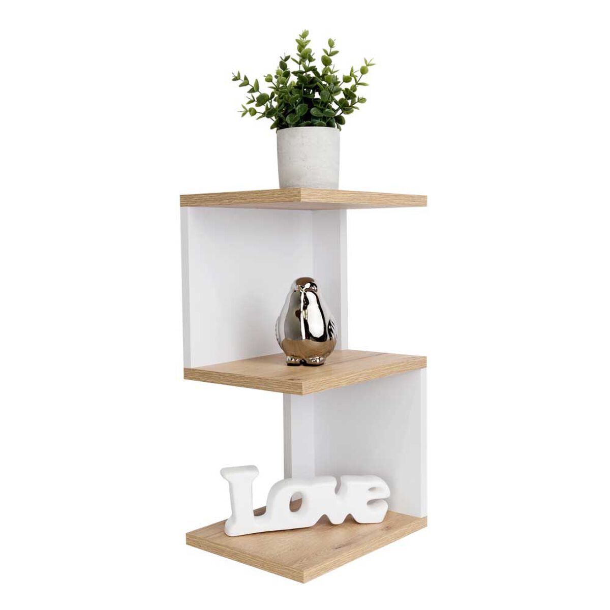 Repisa 2 Niveles TuHome Indigo Blanco Rovere