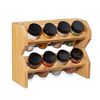 Especiero de Condimentos Madera 8 Frascos Vidrio Simplit