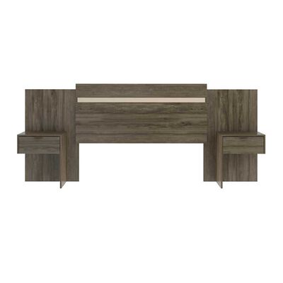 Imagen 1 del producto Respaldo 2 Plazas + 2 Veladores Roca Parana Nogal Blanco