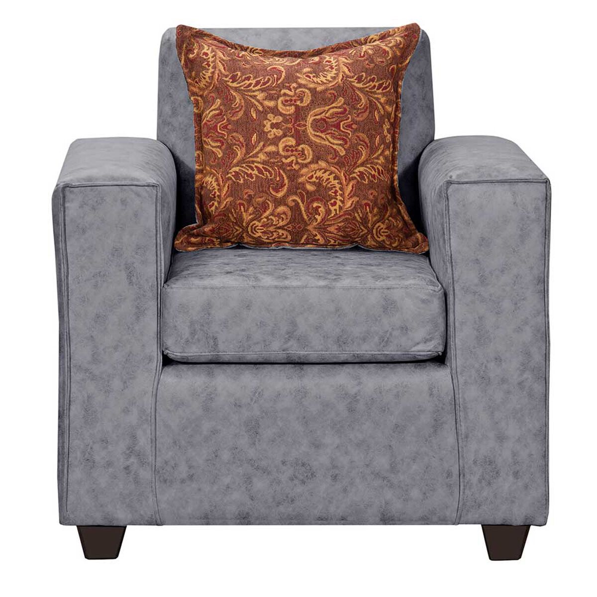 Juego de Living Black Factory Ezeiza Sof&aacute; 3 Cuerpos + Dos Sillones 1 Cuerpo Gris