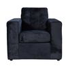 Juego de Living Kea Nize Felpa Sofá 3 Cuerpos + Dos Sillones 1 Cuerpo Negro