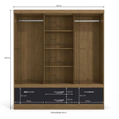 Imagen 2 del producto Clóset Yardas S453 4 Puertas 4 Cajones