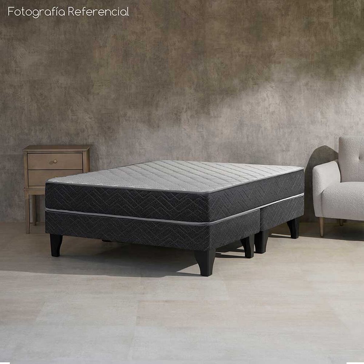 Celta Cama Europea 2 Plazas New Atlantis Base Dividida 190 x 150 cm