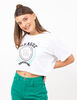 Polera Crop Oversized Manga Corta Mujer Icono