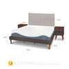 Cama Europea CIC King Alaska + Respaldo + 2 Veladores