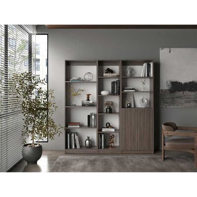 TUHOME Set 3 Estantes Tuhome Home E 2 Puertas Milan