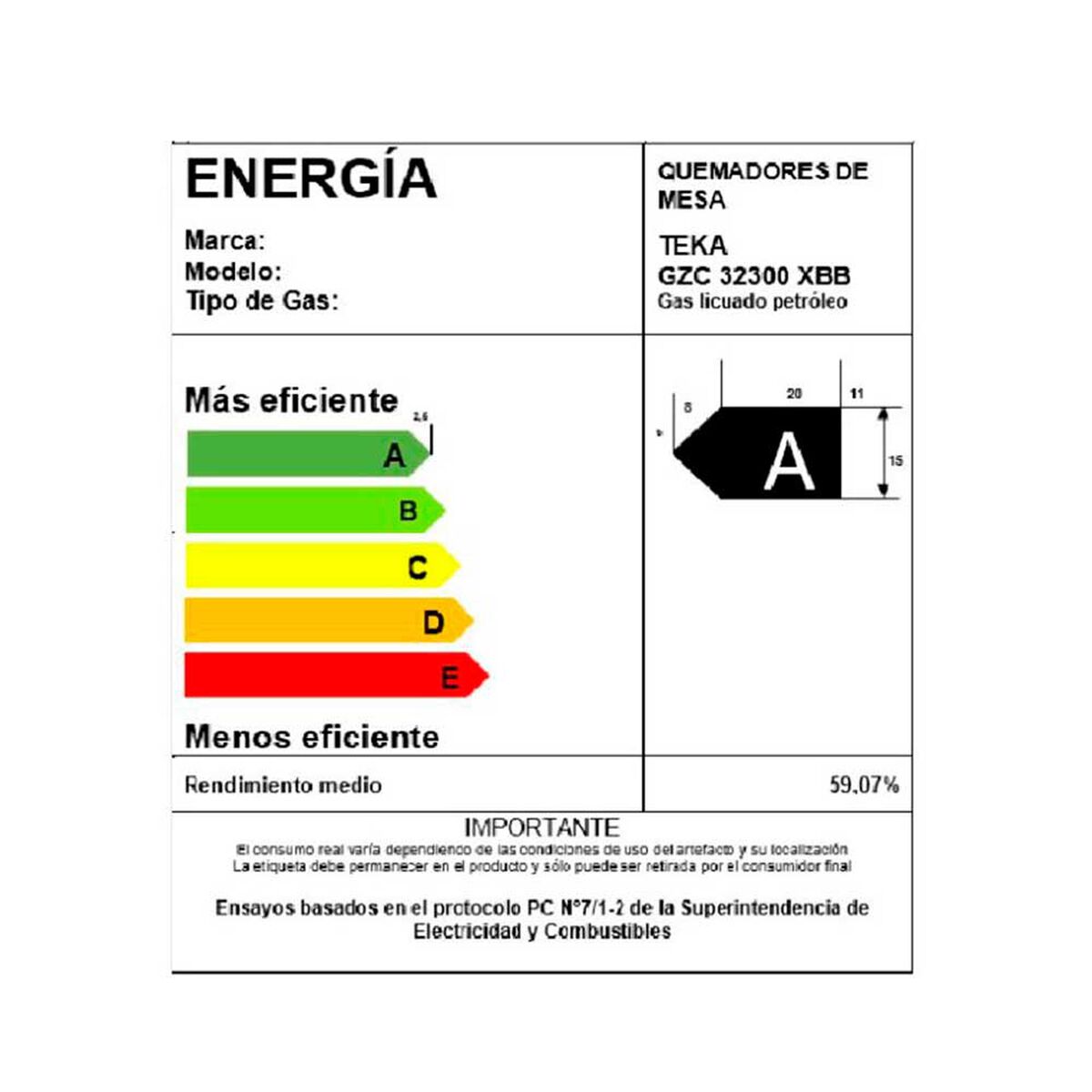 Encimera a Gas Teka GZC 32300 XBB 2 Quemadores