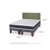 Cama Europea CIC Base Dividida King Ortopedic + Respaldo Villarrica Olivo