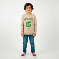 Polerón Minecraft Niño Licencias Amarillo