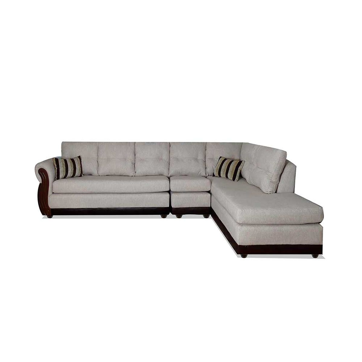 Sof&aacute; Seccional Elegant Detail New Girona modular Beige
