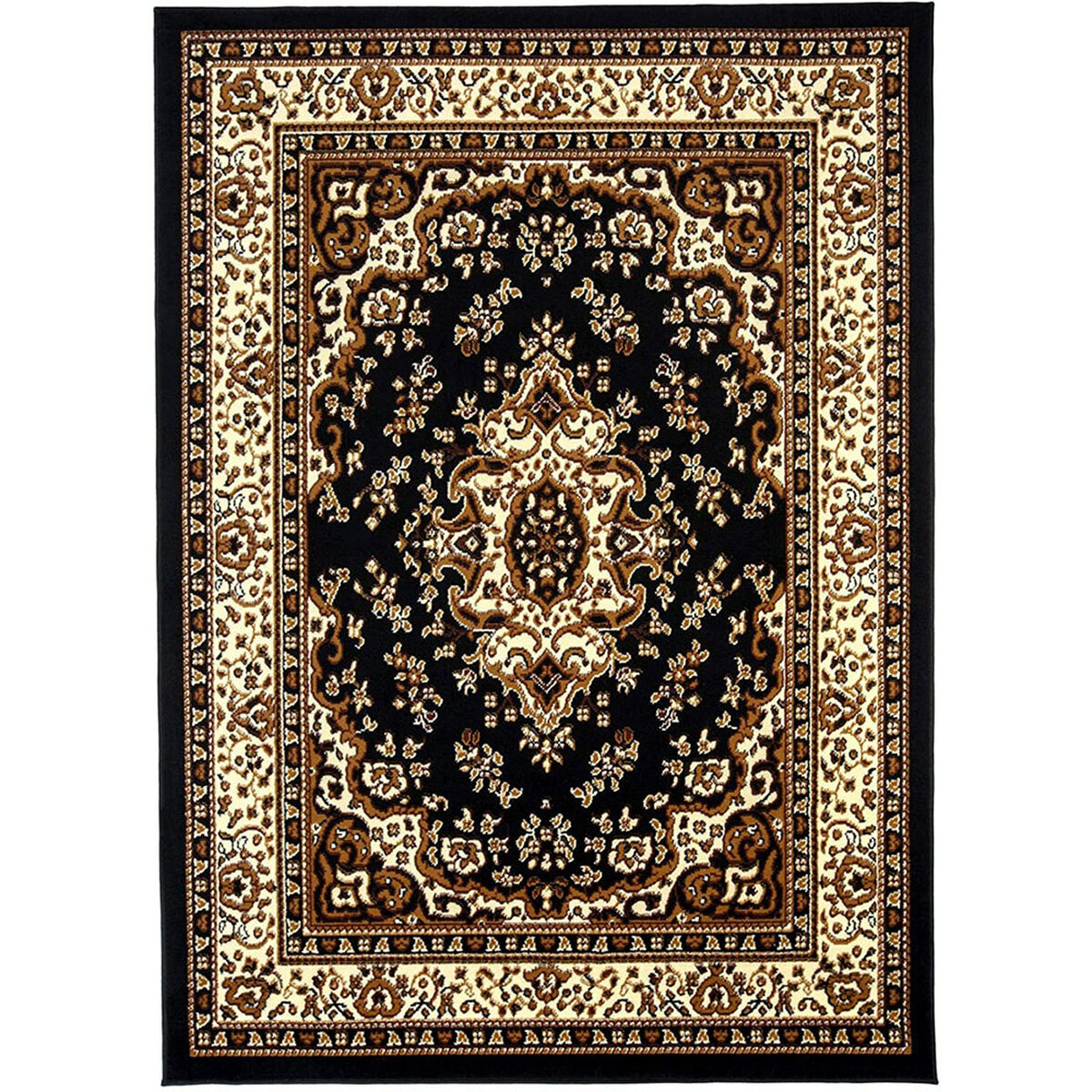 Alfombra Modalfo Kashan King 200 x 290 cm Negro
