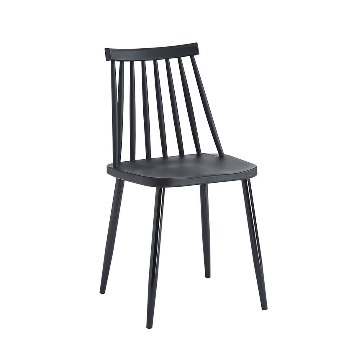 Juego de Comedor Vekkahome Gala Lune 6 Sillas Blanco Negro