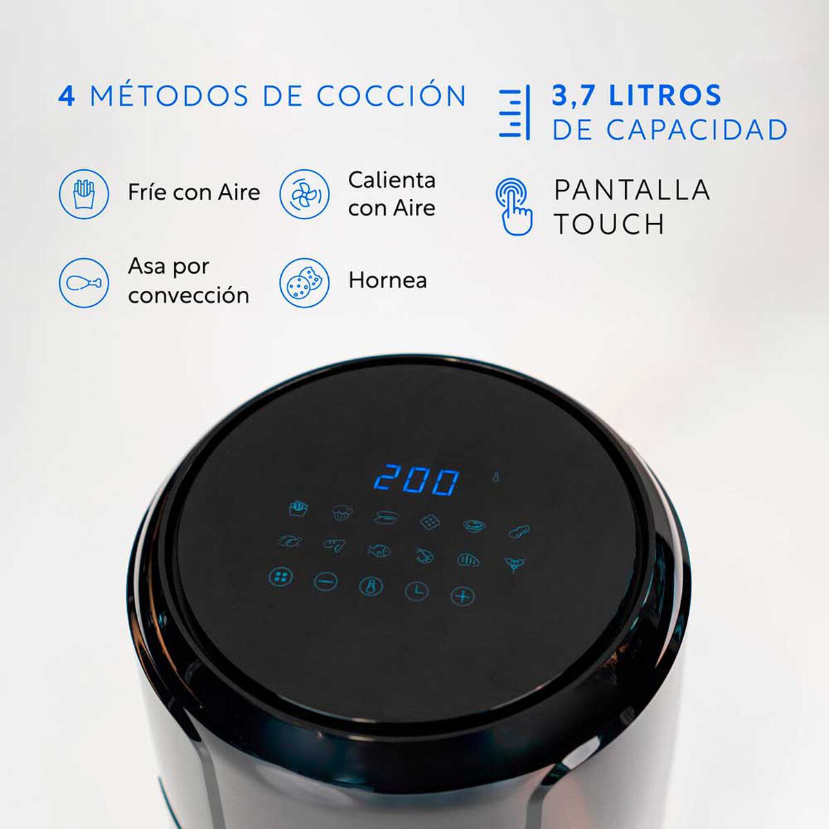 Freidora de Aire EasyWays Air Fryer MultiTouch 3.7 lts.
