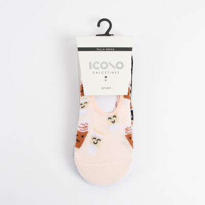 Imagen 1 del producto Pack 3 Calcetines Invisible Mujer Icono Surtido