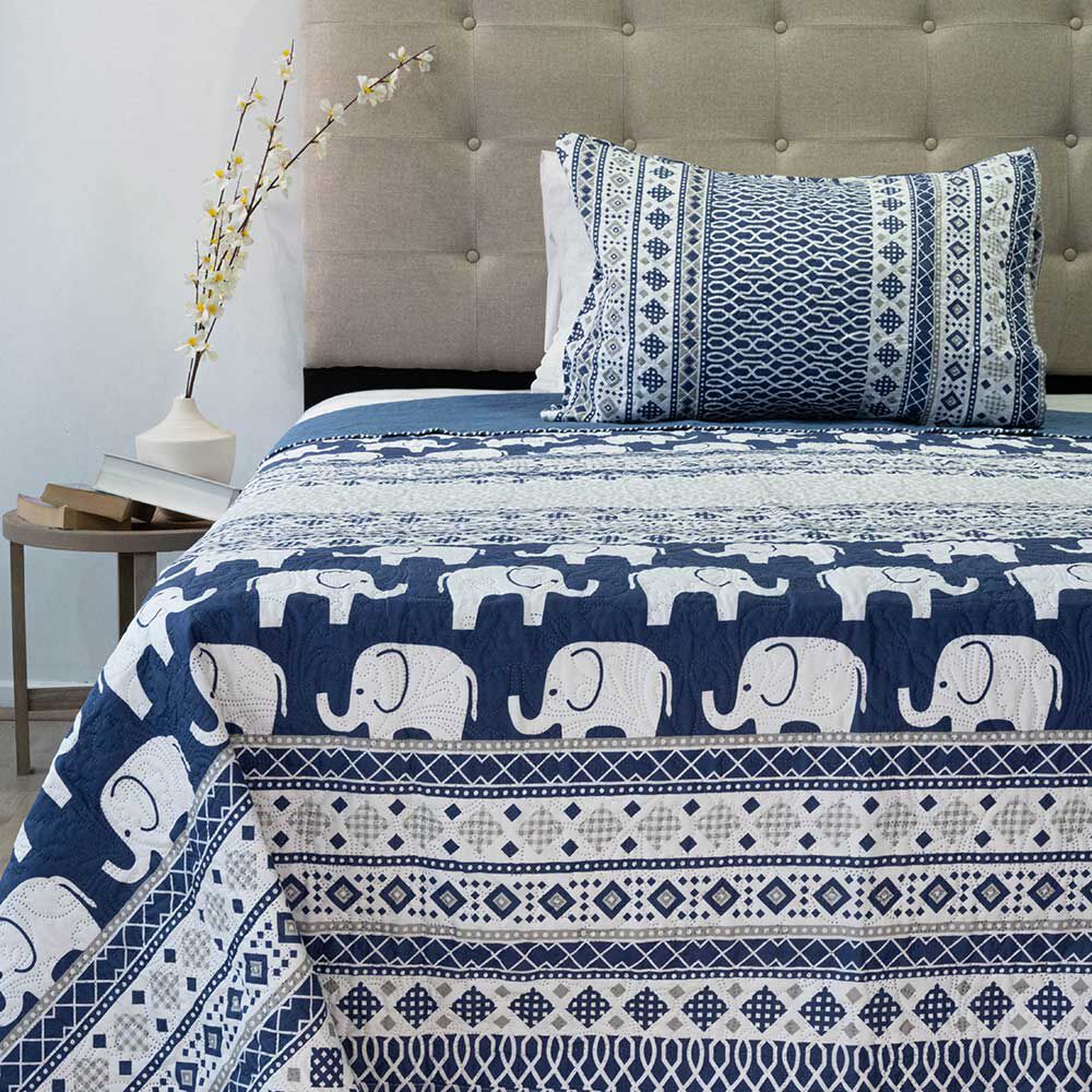 Quilt Doral 1,5 Plazas Hotpress Origins D9 Estampado