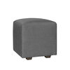 Juego de Living Innovamuebles Kahlo Sofá 3 Cuerpos + Dos Pouf 1 Cuerpo Gris Oscuro