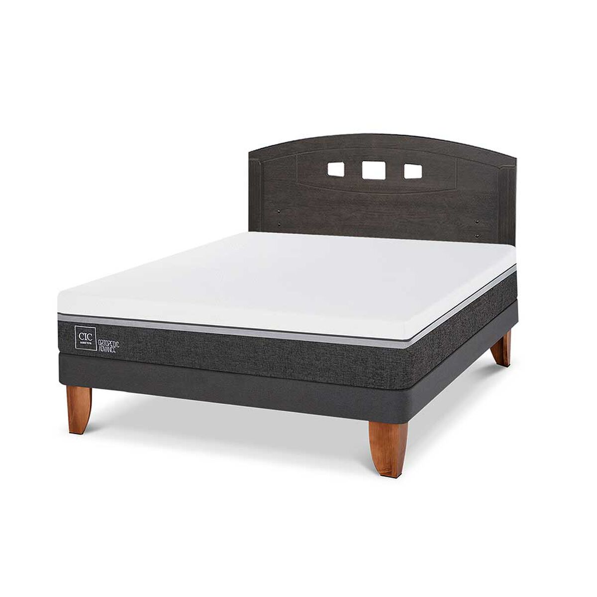 Cama Europea CIC 2 Plazas Ortopedic Advance + Respaldo Gales