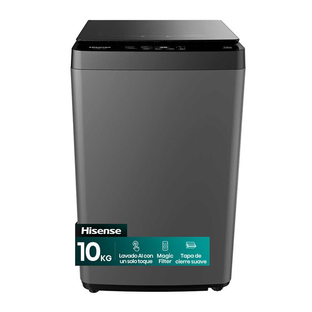 Lavadora Carga Superior Hisense WT3K1031UT 10 kg Titanium