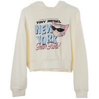 Polerón con Gorro Niña Mila Crudo, Grafito, Verde