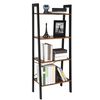 Repisa Escalera Fm Furniture Metalwood Colection Marrón Rústico