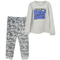 Conjunto Pijama Polar Niño Cutback Gris, Olivo