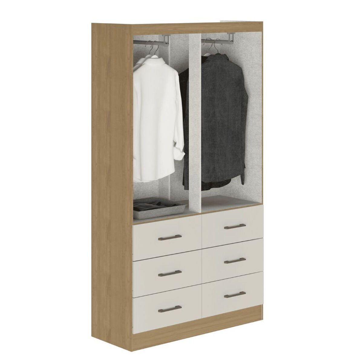 Clóset Exit 4 Puertas 6 Cajones Café/Beige