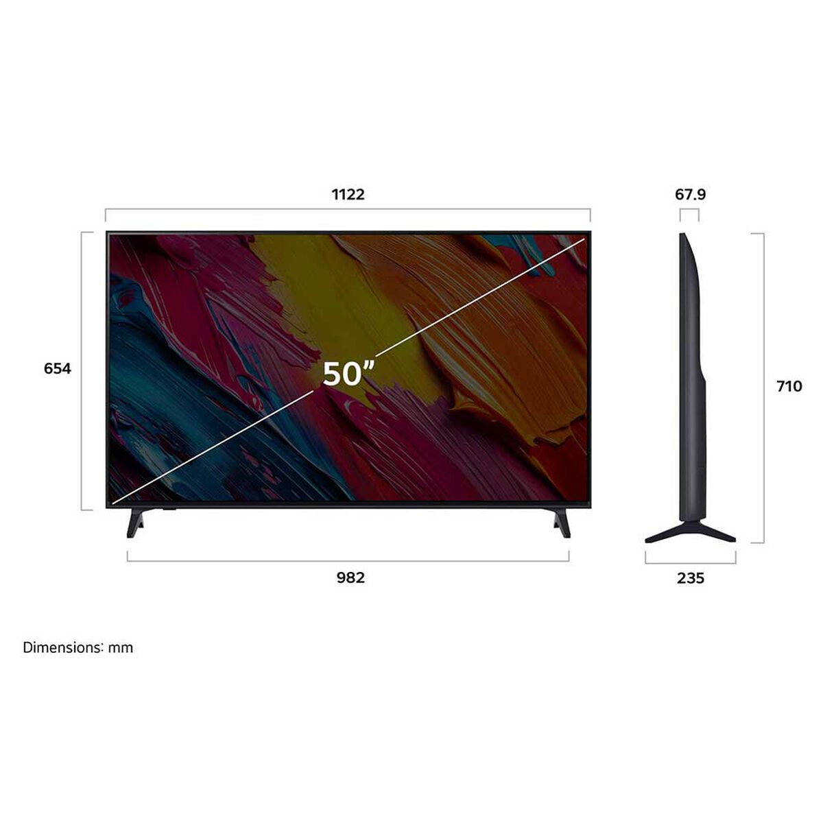 QNED Smart TV 50" LG 50QNED70ASA 4K UHD