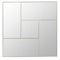 Espejo Plástico Vgo para Colgar Cuadrado 40 x 40cm Dorado