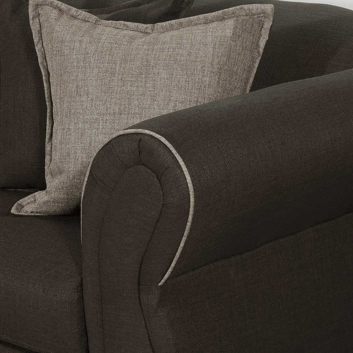 Sofá Black Factory Emili 3 Cuerpos Café