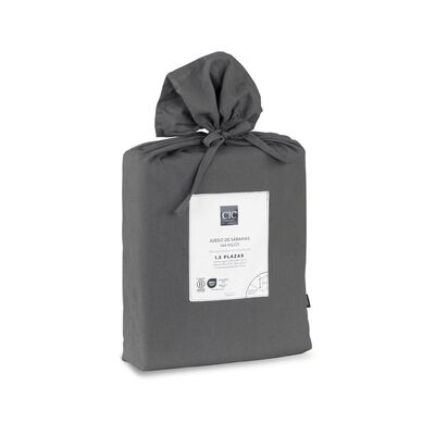 Imagen 2 del producto Set Sabanas CIC 144 Hilos 1,5 Plazas Gris