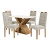 Juego de Comedor Yardas Génova 4 Sillas Off White