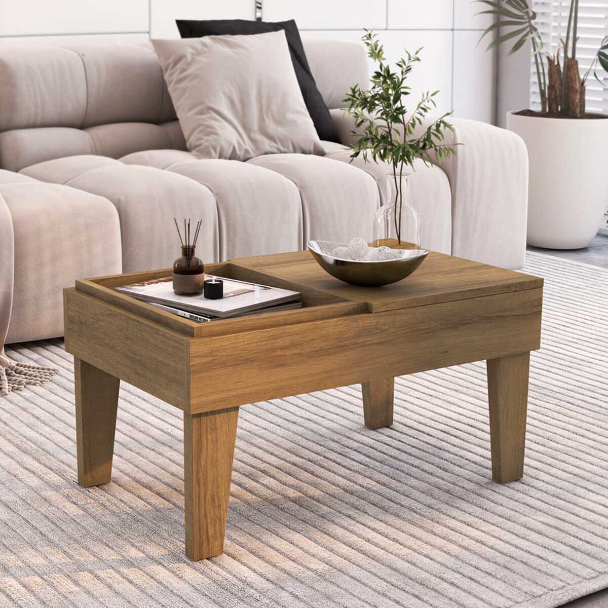 Mesa de Centro Exit Veneza Nogal-Beige