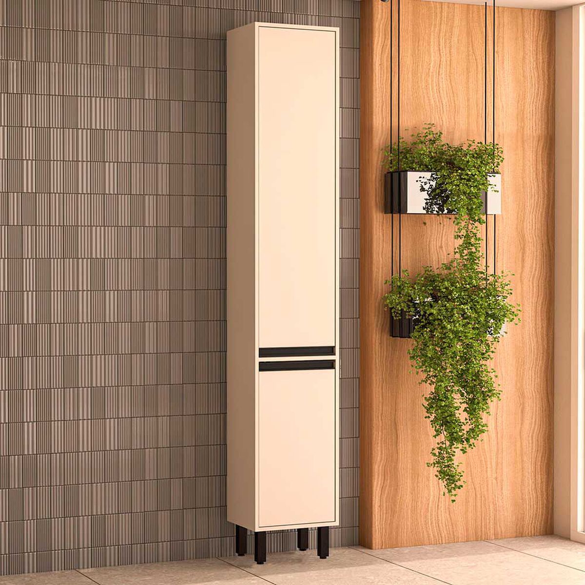 Despensa de Cocina Premier Vekkahome 2 Puertas Full Beige