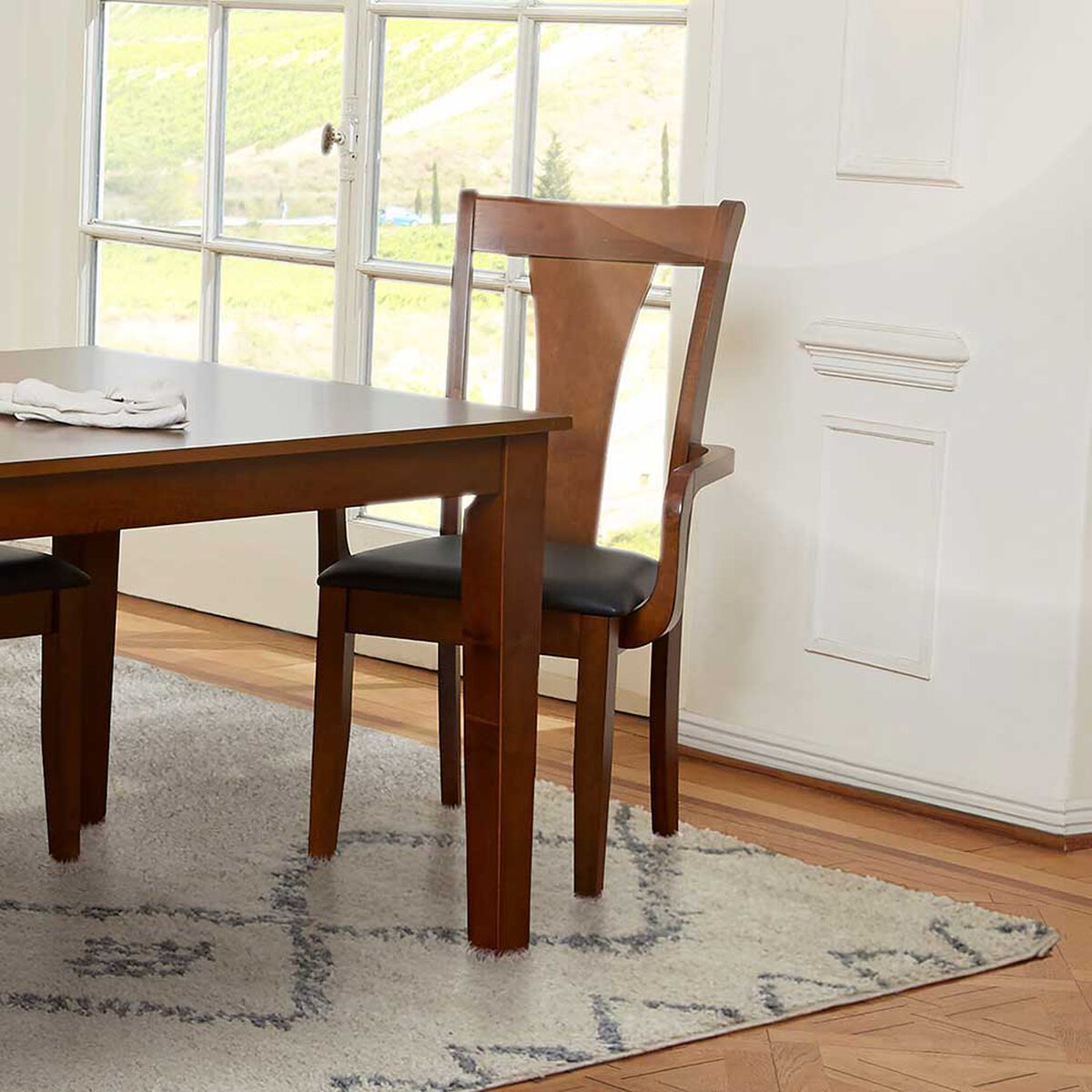 Juego de Comedor CIC Thomas Roble 4 Sillas + 2 Sitiales