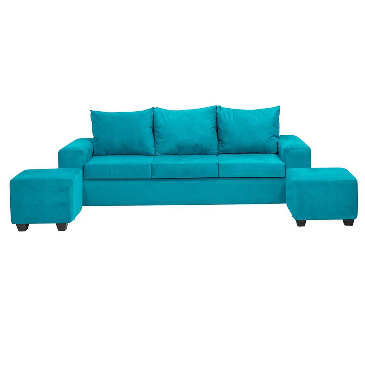 Juego de Living Innovamuebles Kahlo Sofá 3 Cuerpos + Dos Pouf 1 Cuerpo Calipso