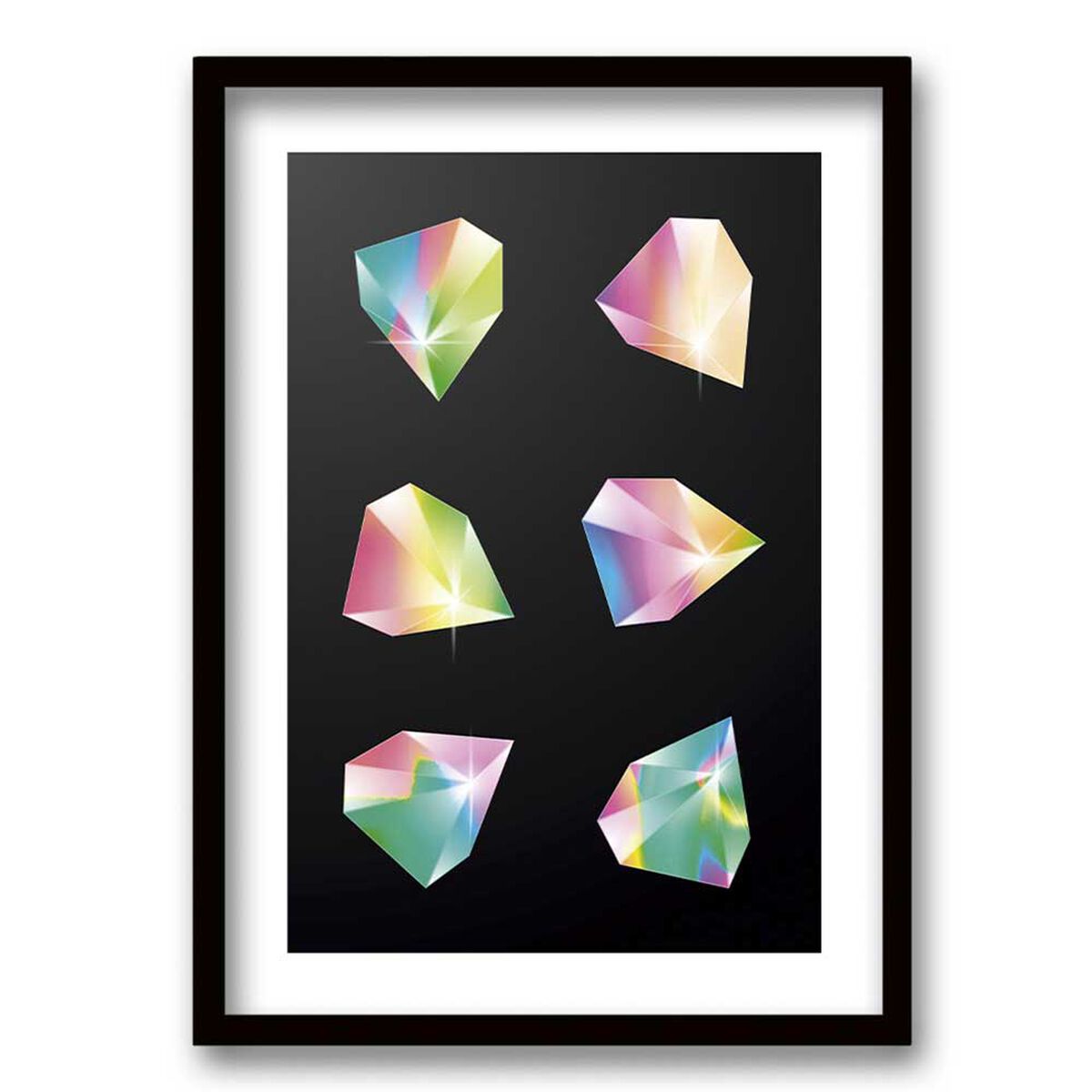 Cuadro Decorativo Retela Triángulo Flúor II 40 x 30 cm