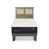 Cama Europea CIC 1,5 Plazas Premium + Respaldo Torino Olivo