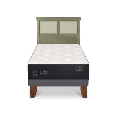 Imagen 1 del producto Cama Europea CIC 1,5 Plazas Premium + Respaldo Torino Olivo